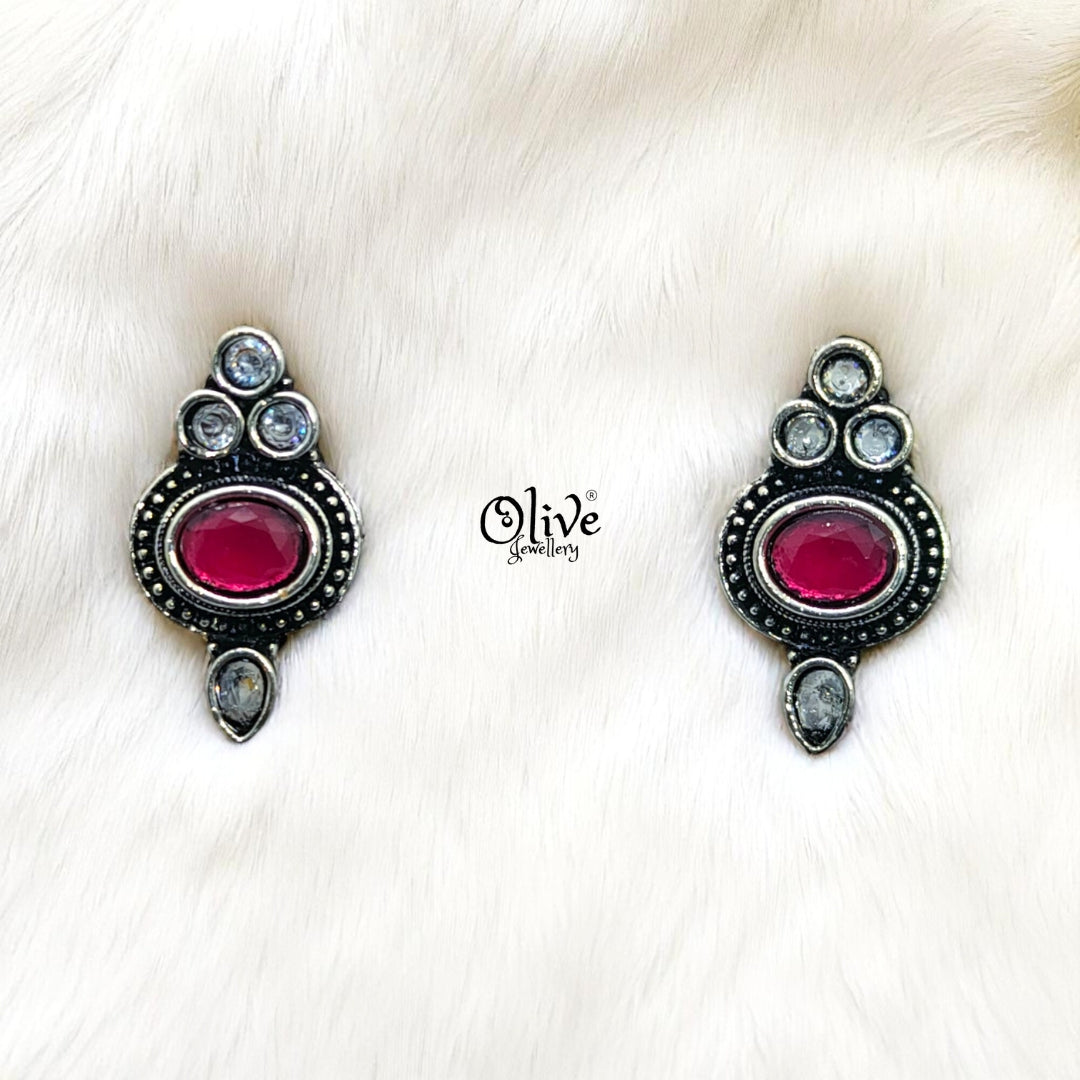 Oxidized Earrings - 104