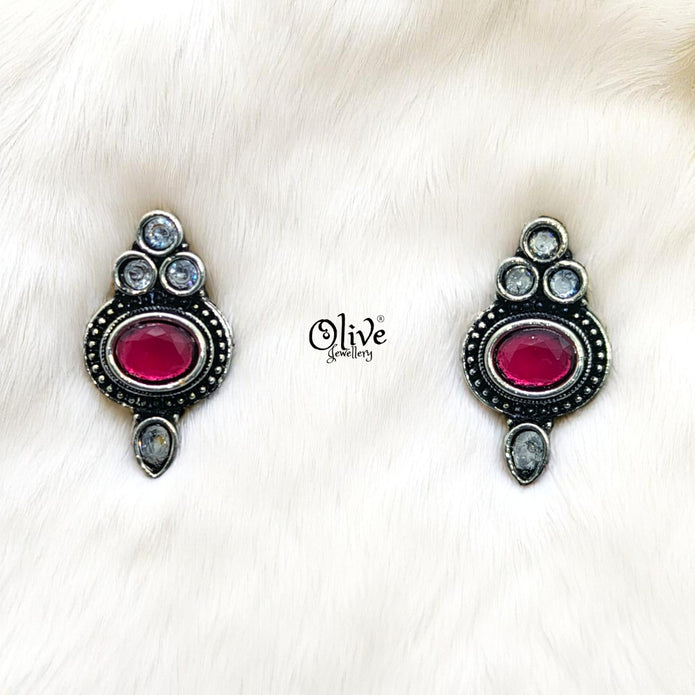 Oxidized Earrings - 104