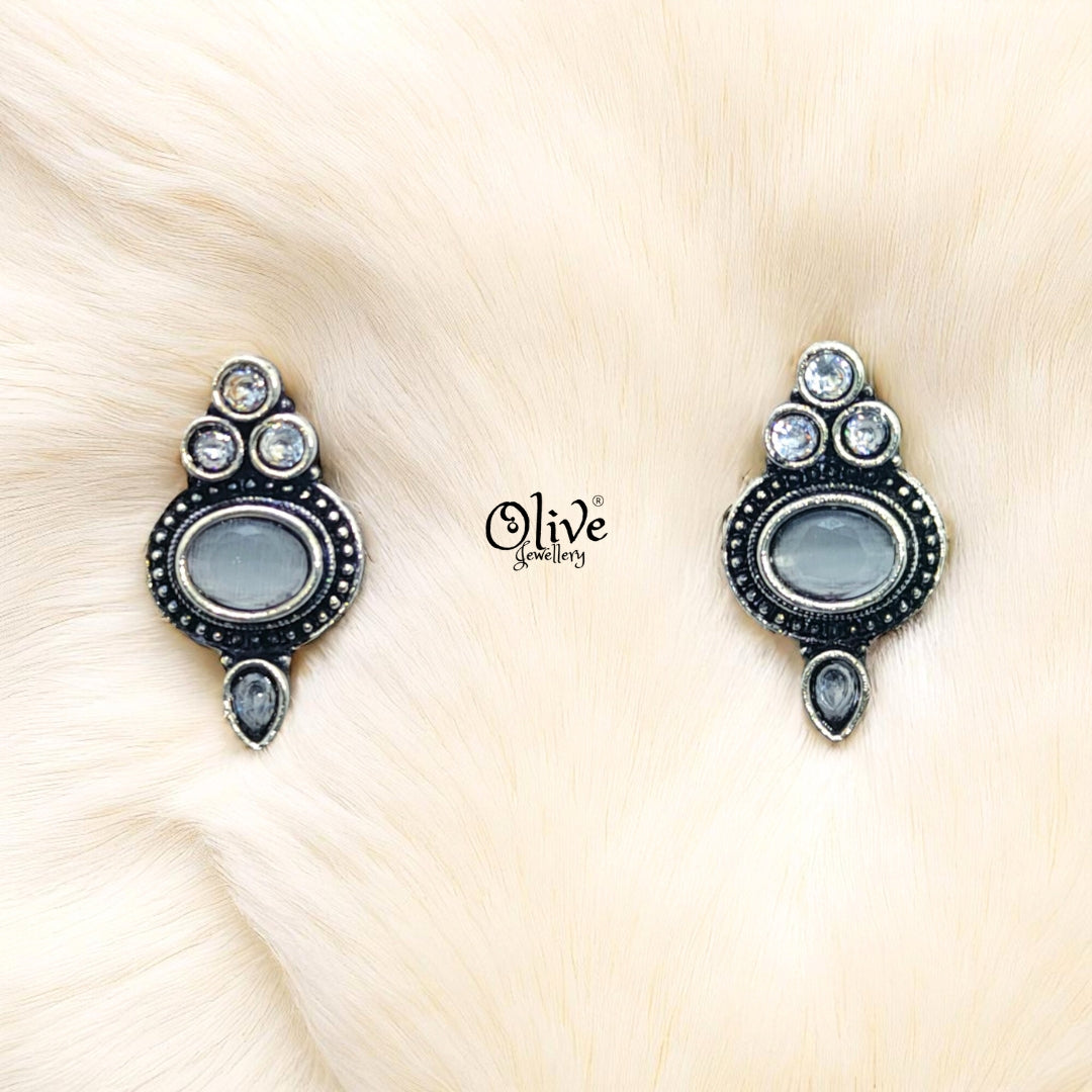 Oxidized Earrings - 104