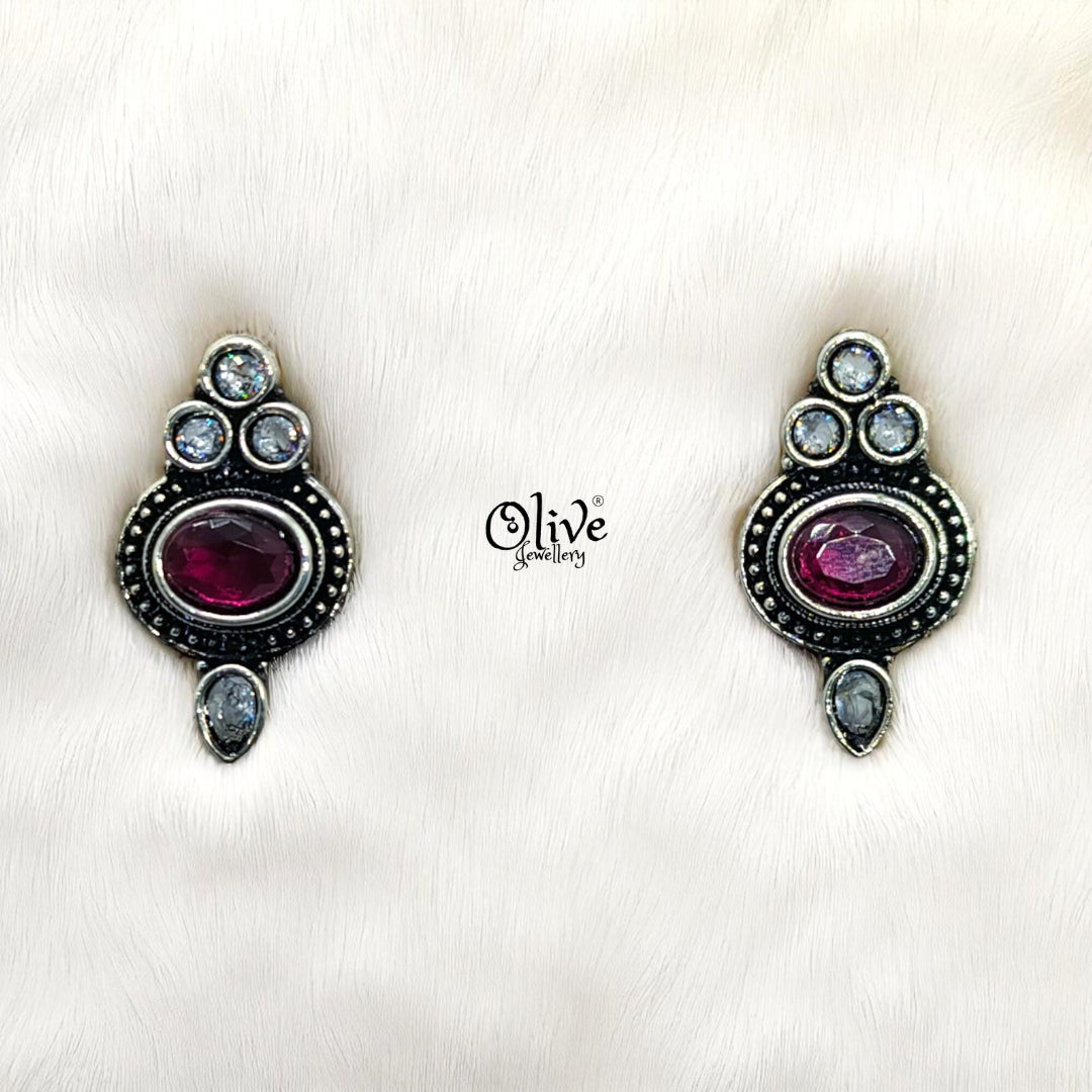 Oxidized Earrings - 104