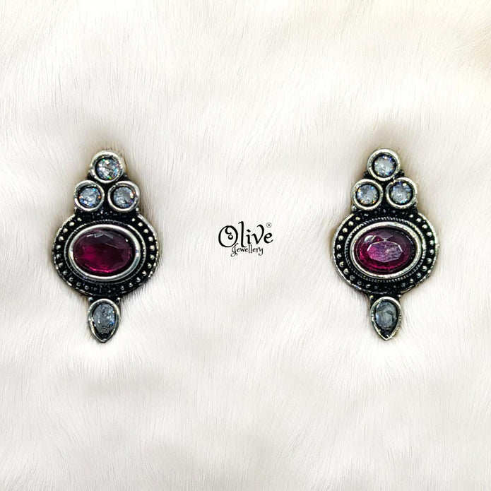 Oxidized Earrings - 104
