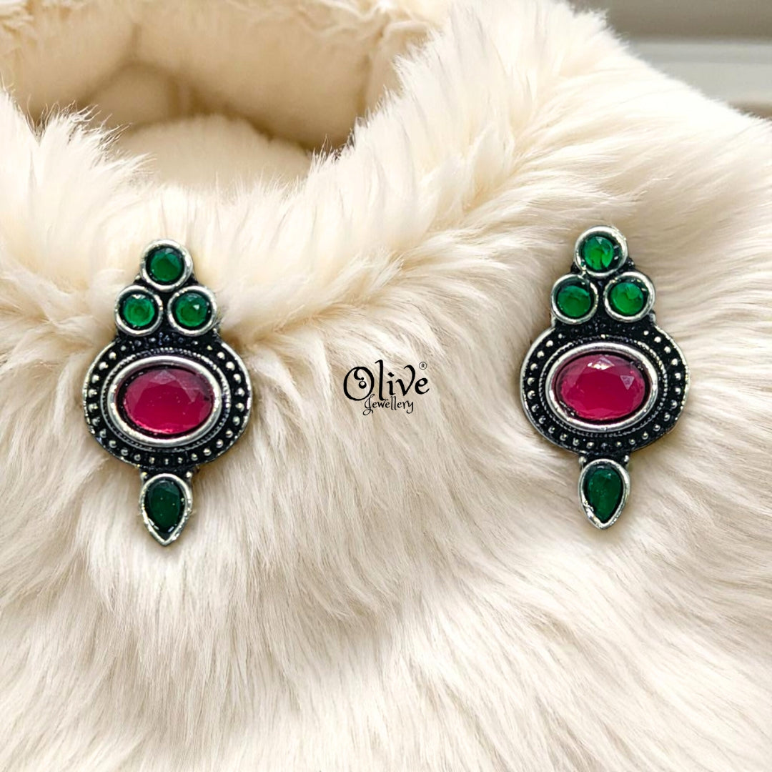 Oxidized Earrings - 104