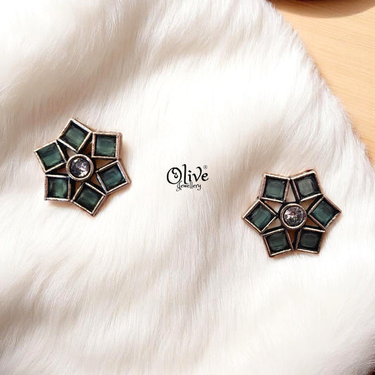 Oxidized Earrings - 174