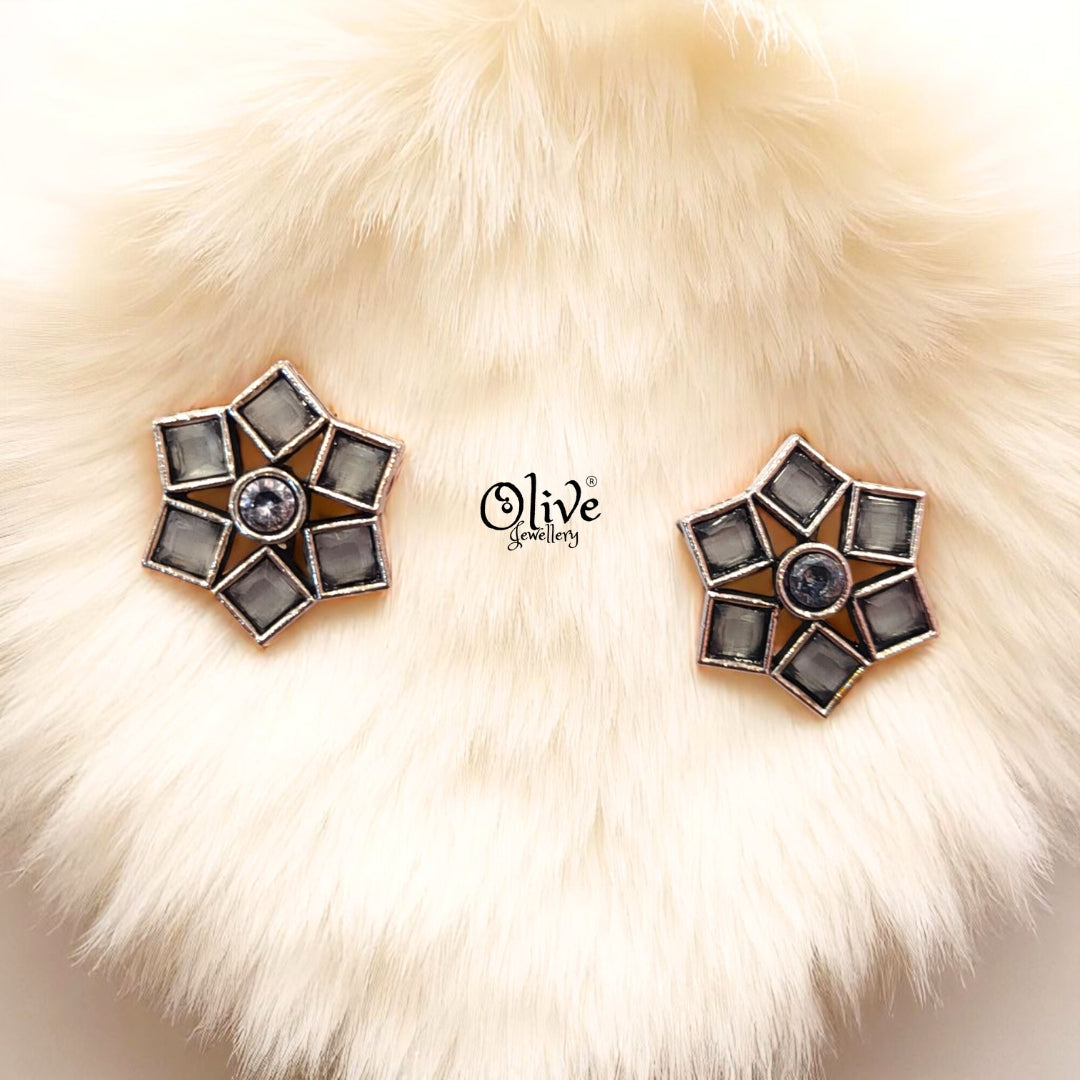 Oxidized Earrings - 174