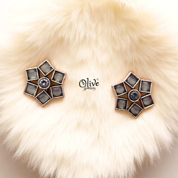 Oxidized Earrings - 174
