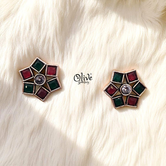 Oxidized Earrings - 174