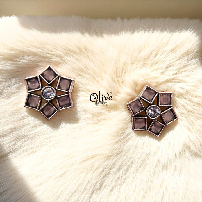 Oxidized Earrings - 174