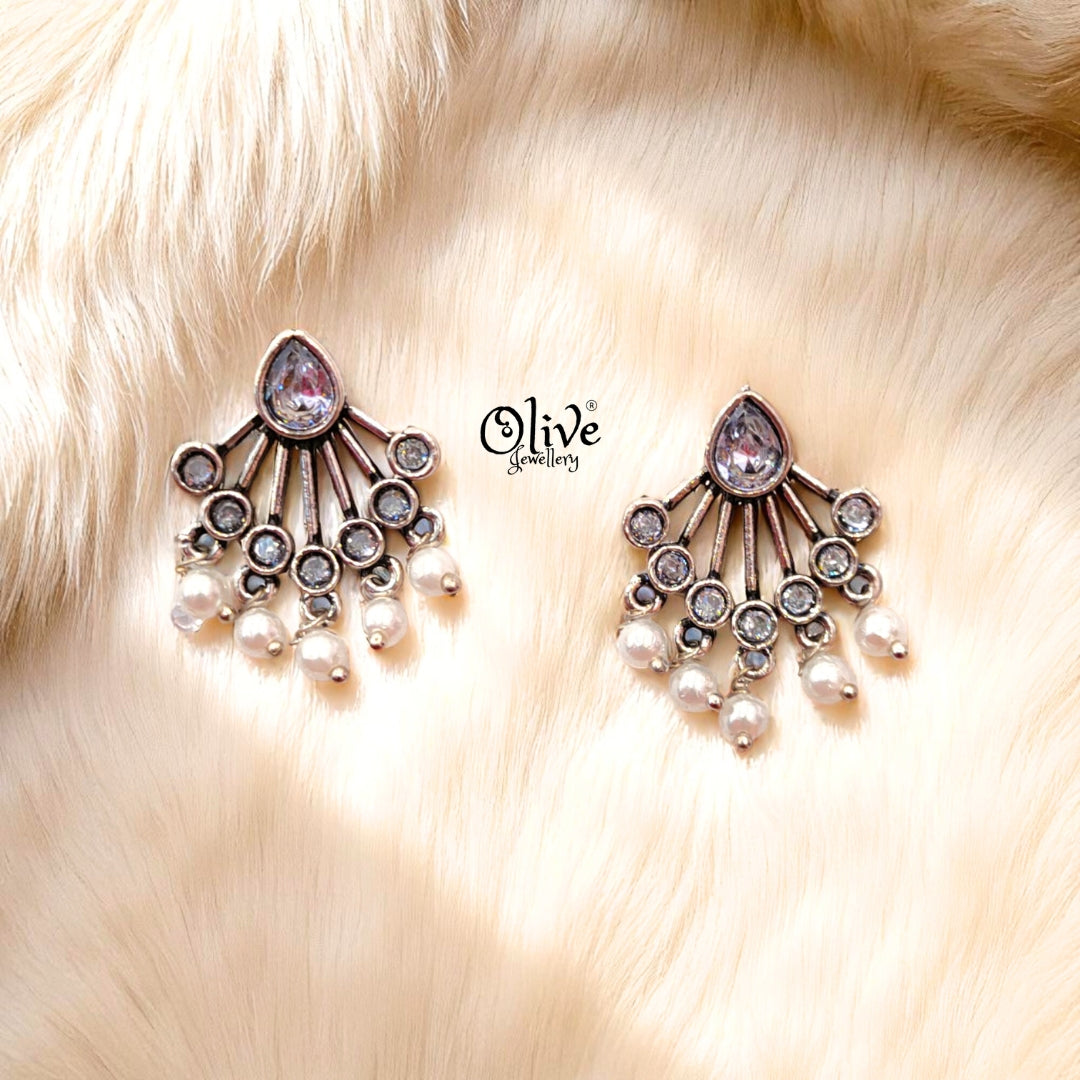 Oxidized Earrings - 185