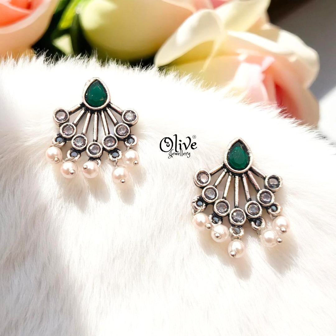 Oxidized Earrings - 185