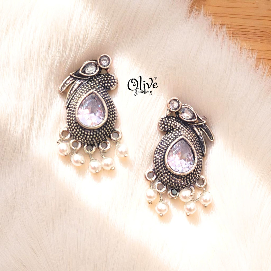 Oxidized Earrings - 221