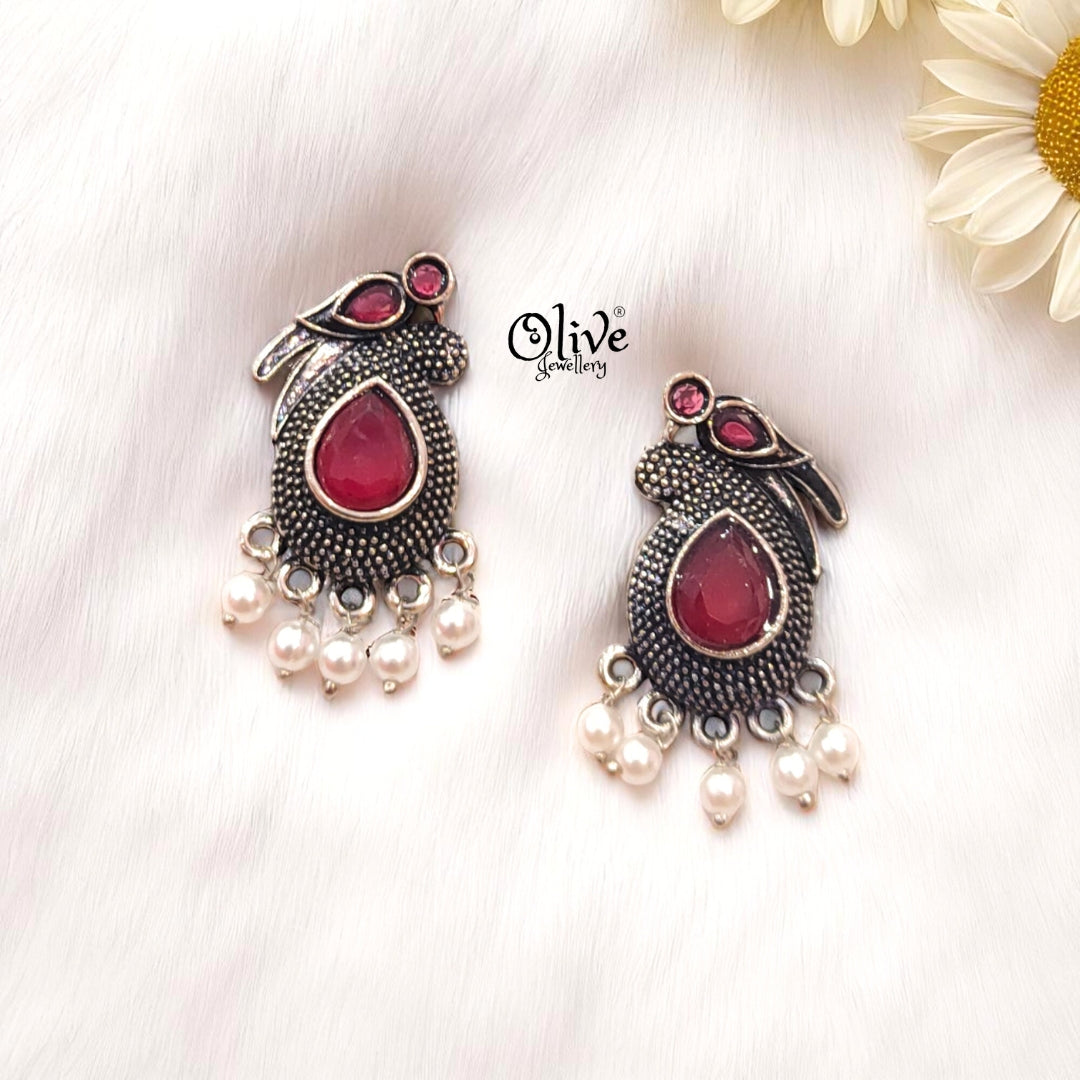 Oxidized Earrings - 221