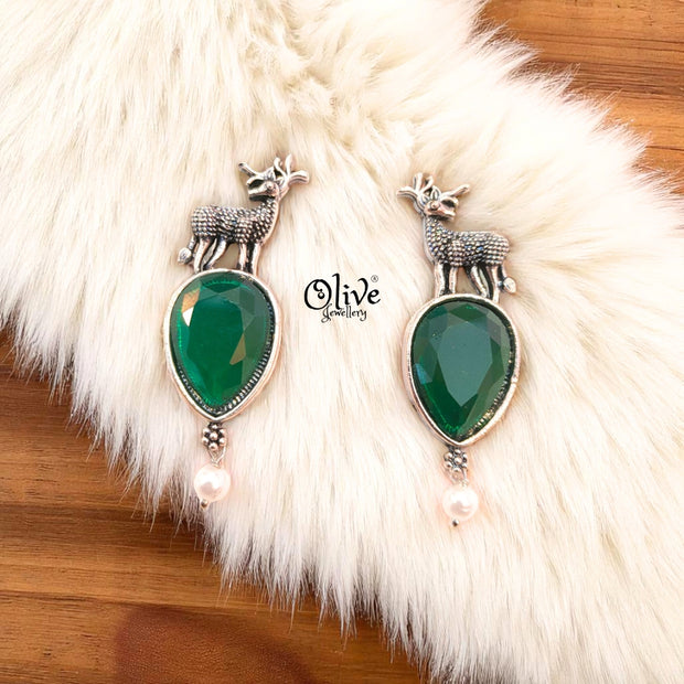 Oxidized Earrings - 243