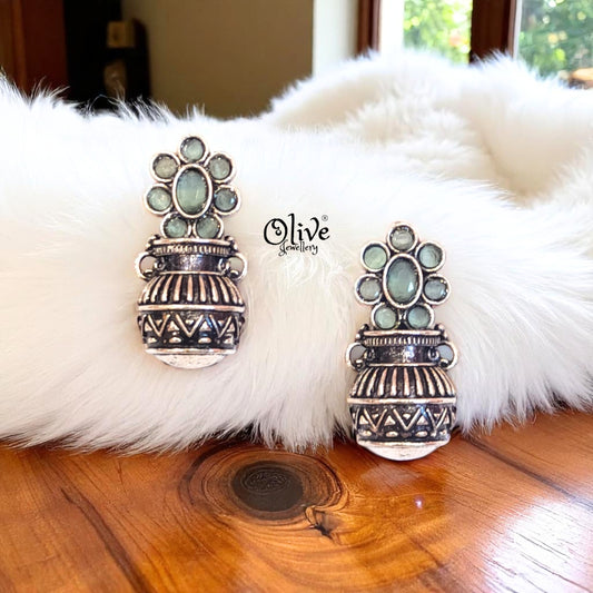 Oxidized Earrings - 258