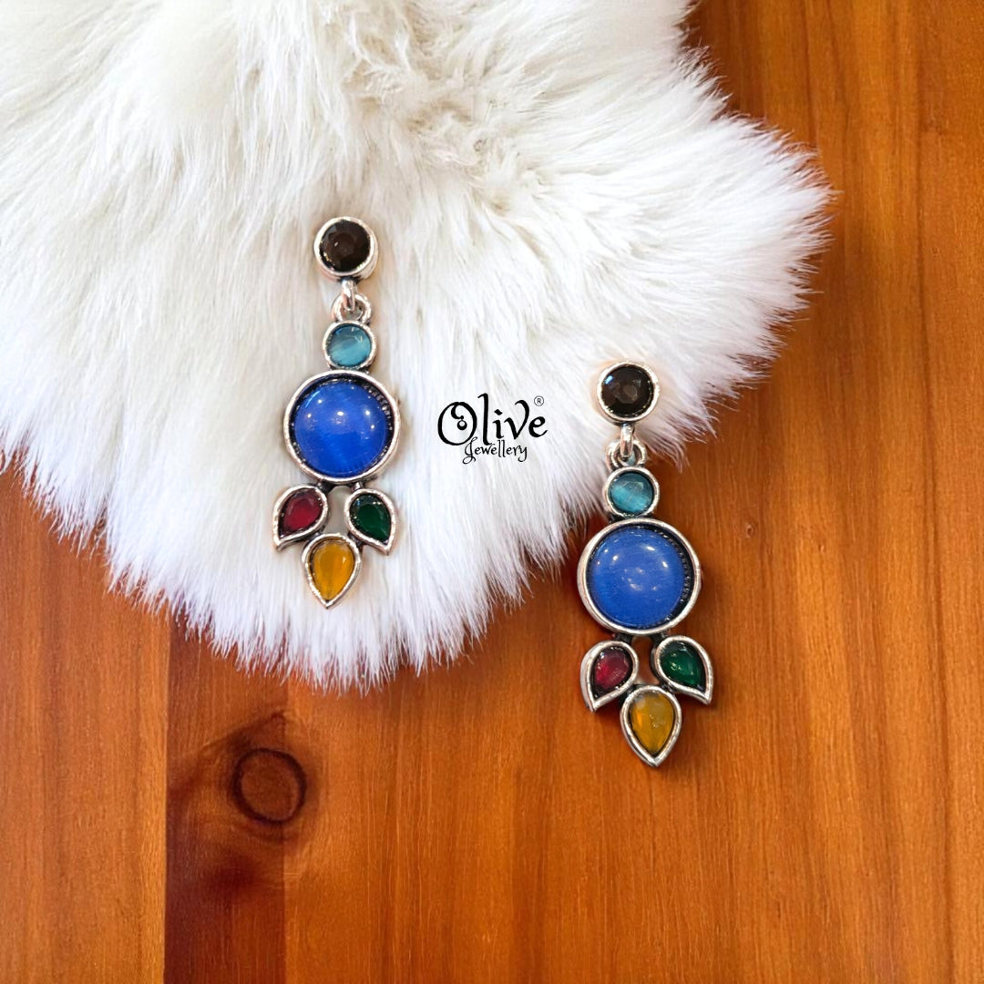 Oxidized Earrings - 299