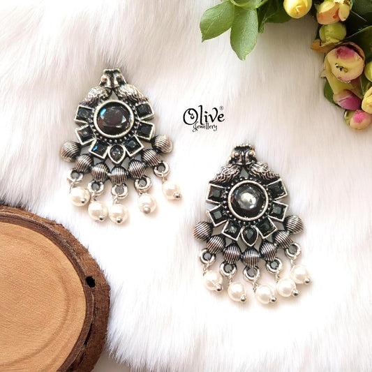 Oxidized Earrings - 332