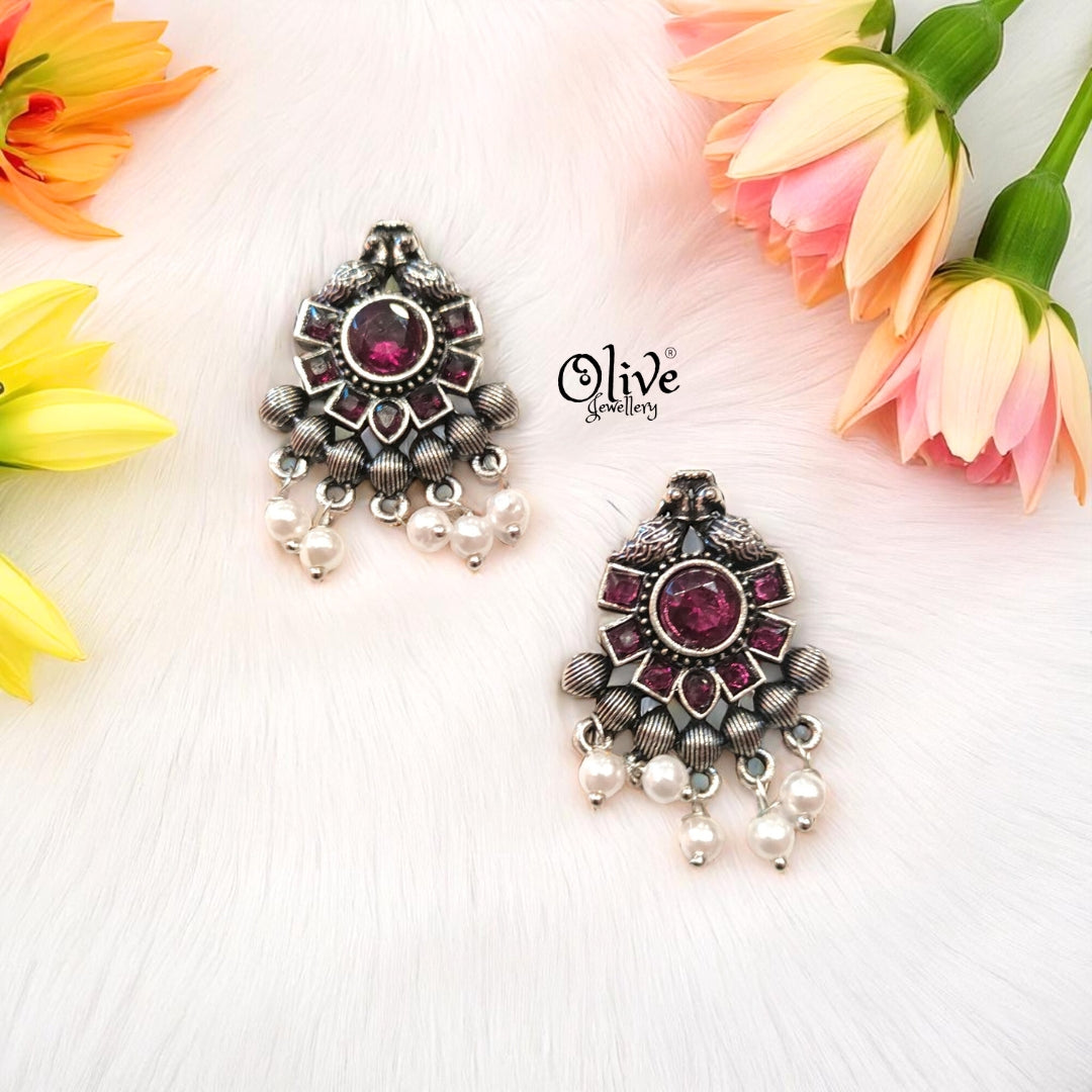 Oxidized Earrings - 332