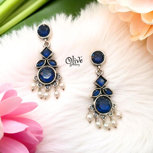 Oxidized Earrings - 344