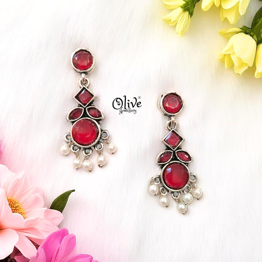 Oxidized Earrings - 344