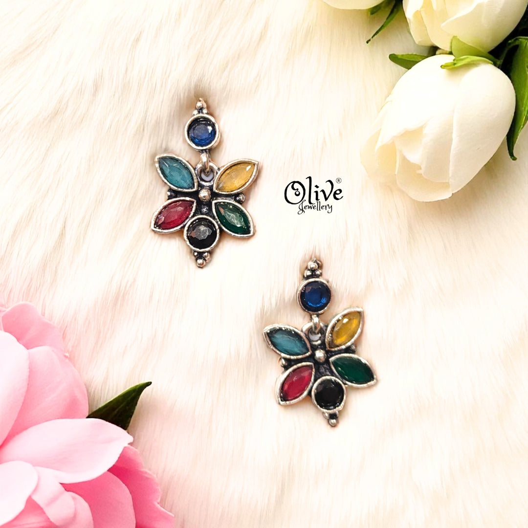 Oxidized Earrings - 355