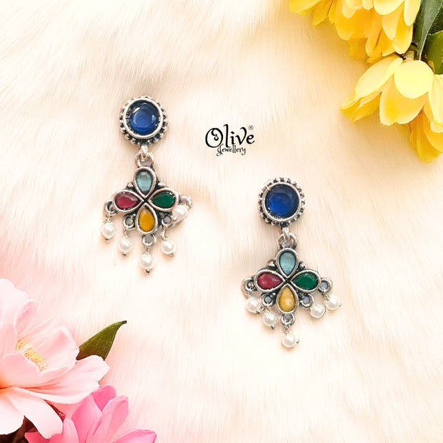 Oxidized Earrings - 366