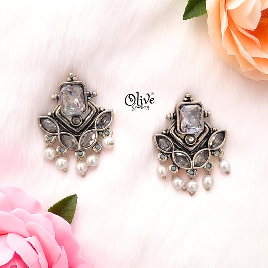 Oxidized Earrings - 377