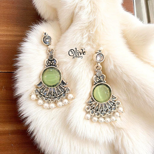 Oxidized Earrings - 389