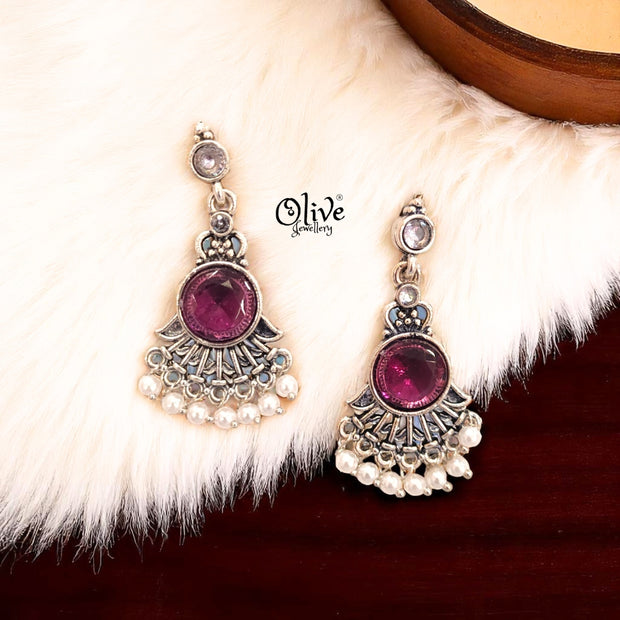 Oxidized Earrings - 389