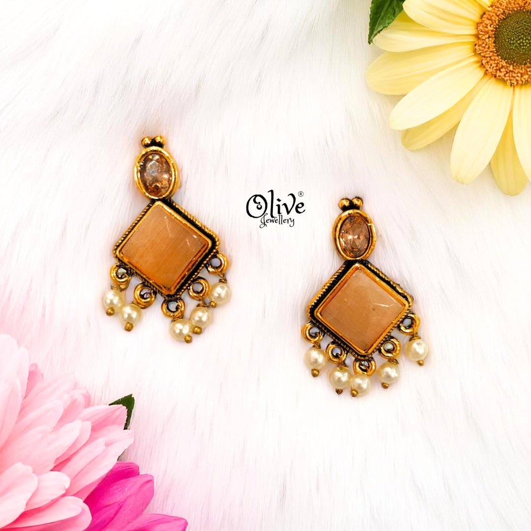Oxidized Earrings - 399