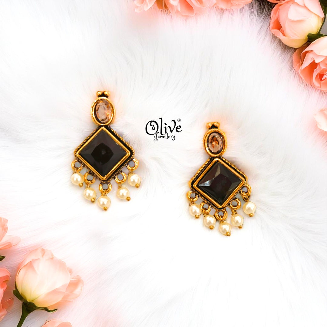 Oxidized Earrings - 399