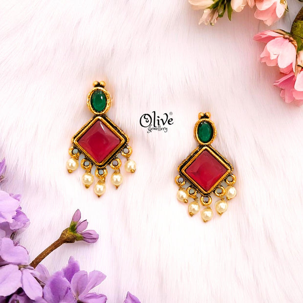 Oxidized Earrings - 399