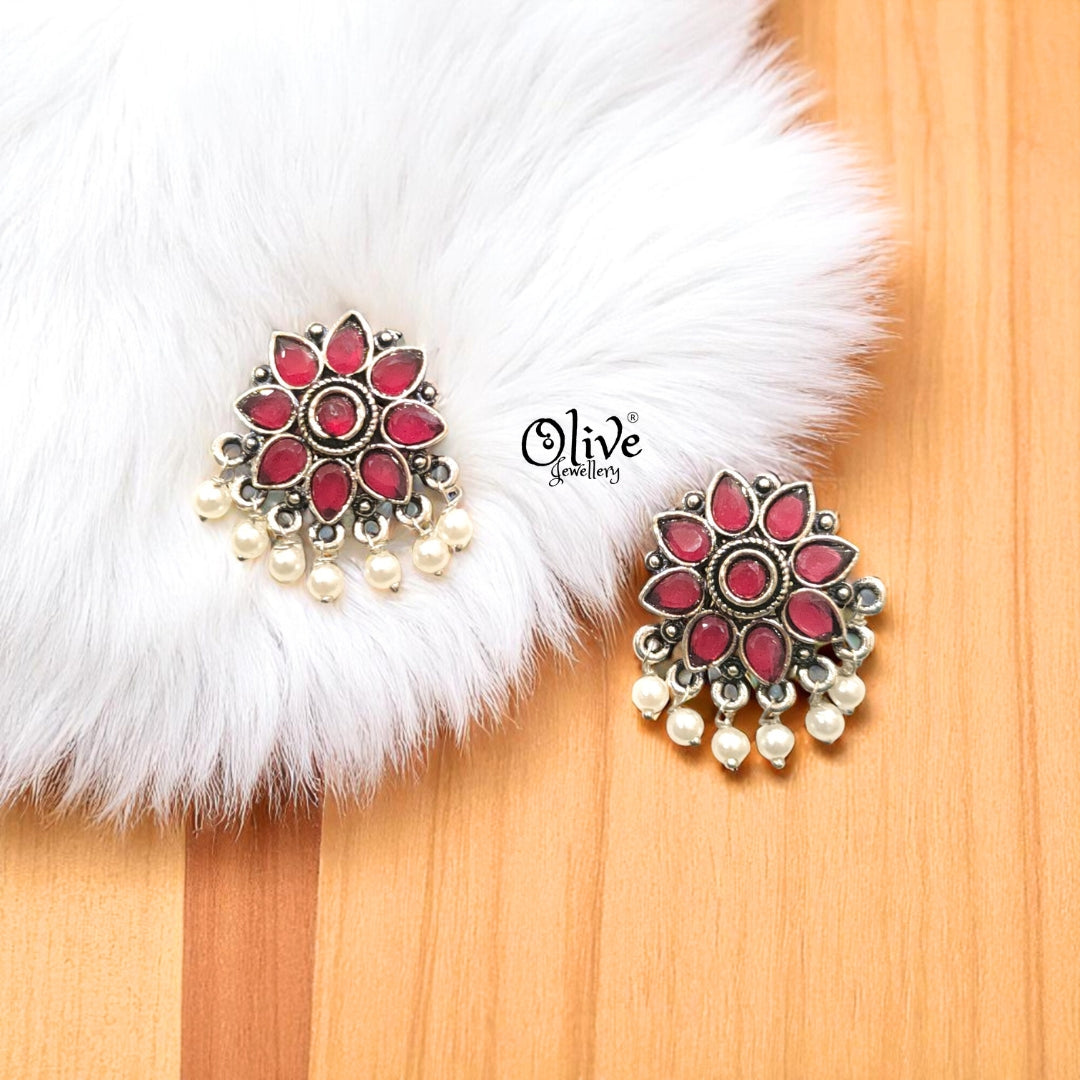 Oxidized Earrings - 421