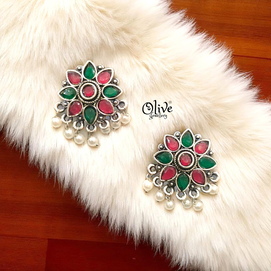 Oxidized Earrings - 421