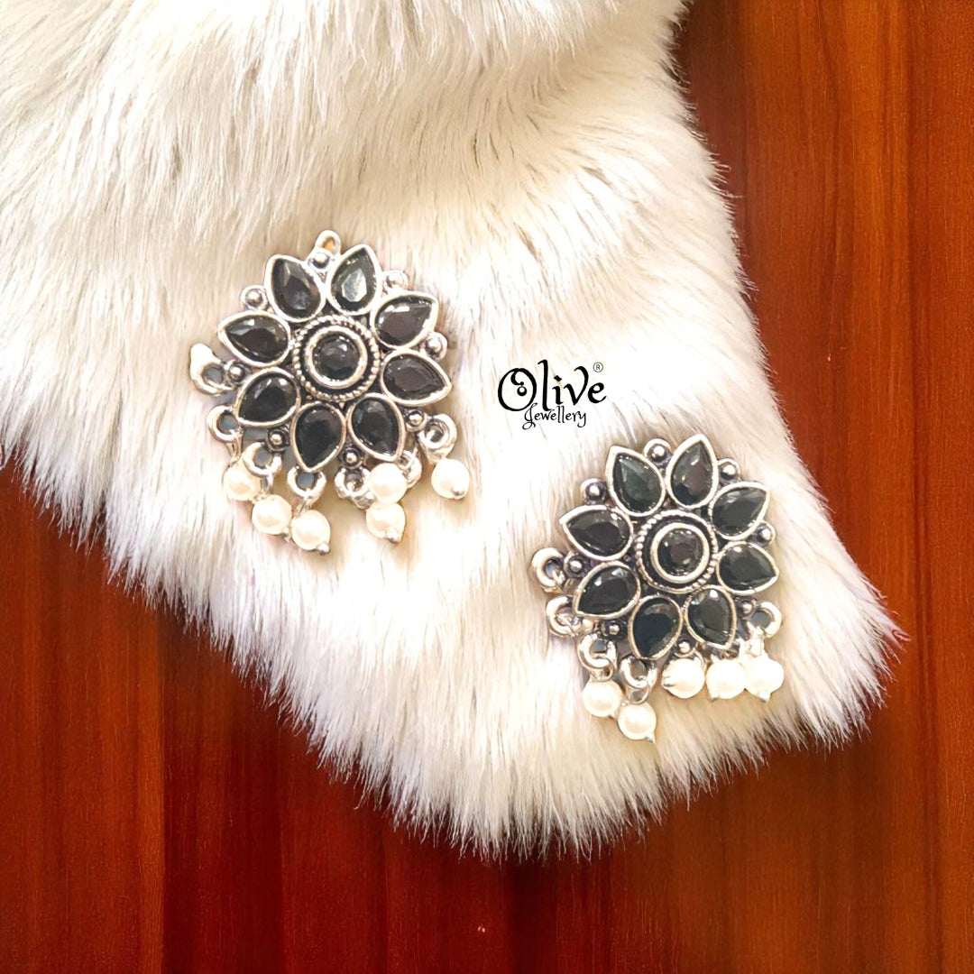 Oxidized Earrings - 421