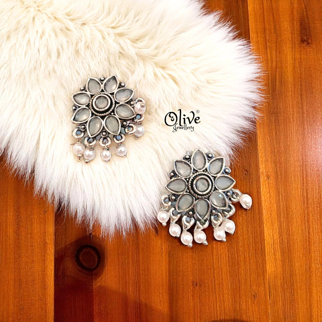 Oxidized Earrings - 421