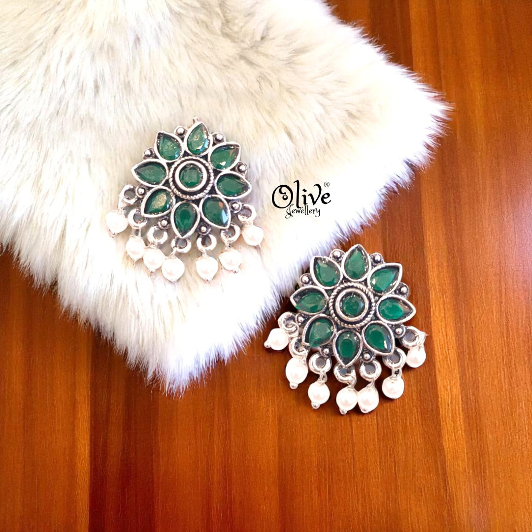 Oxidized Earrings - 421