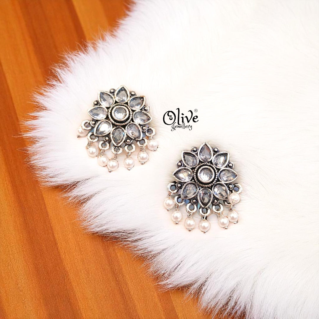 Oxidized Earrings - 421