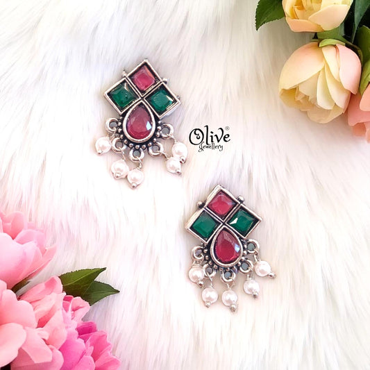 Oxidized Earrings - 433