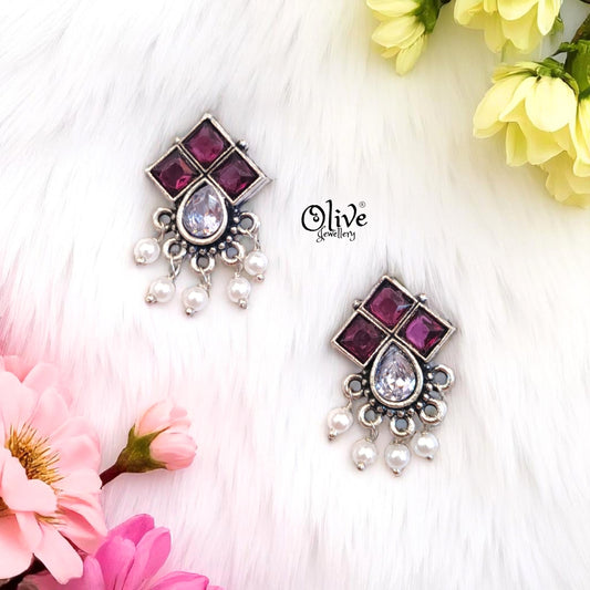 Oxidized Earrings - 433