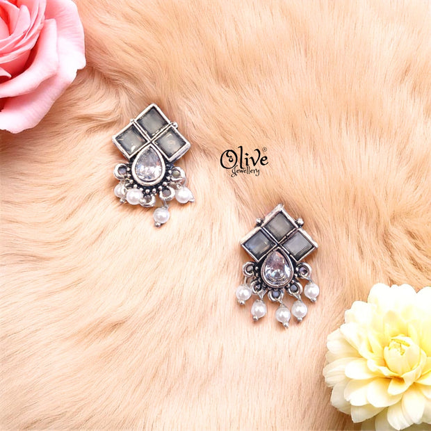 Oxidized Earrings - 433
