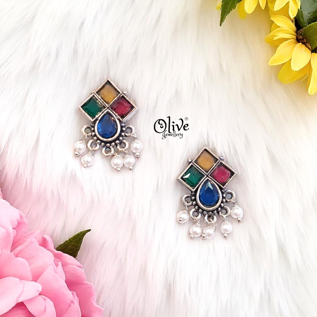 Oxidized Earrings - 433