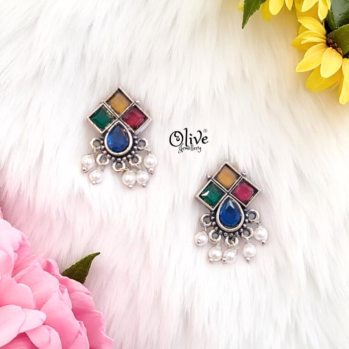 Oxidized Earrings - 433