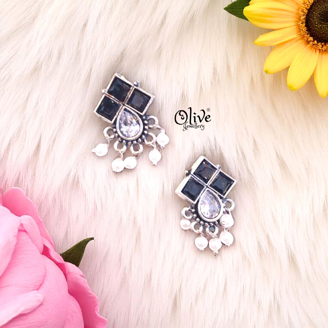 Oxidized Earrings - 433