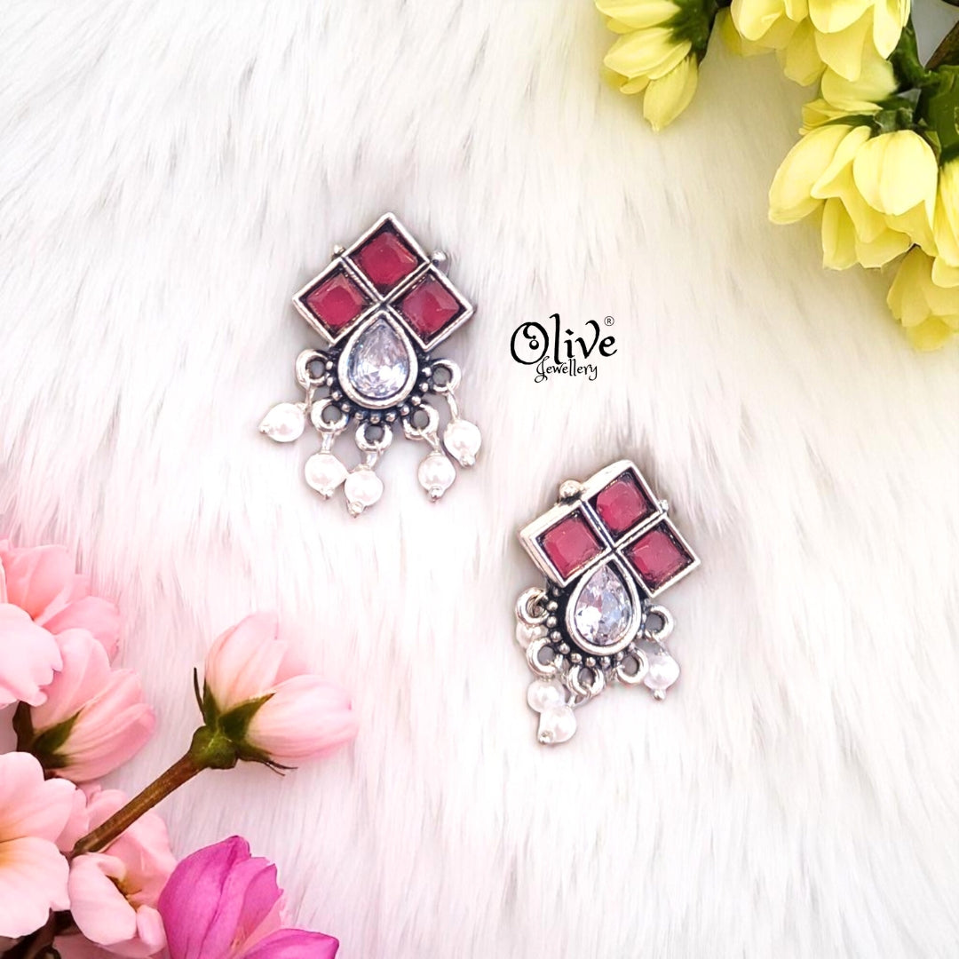 Oxidized Earrings - 433