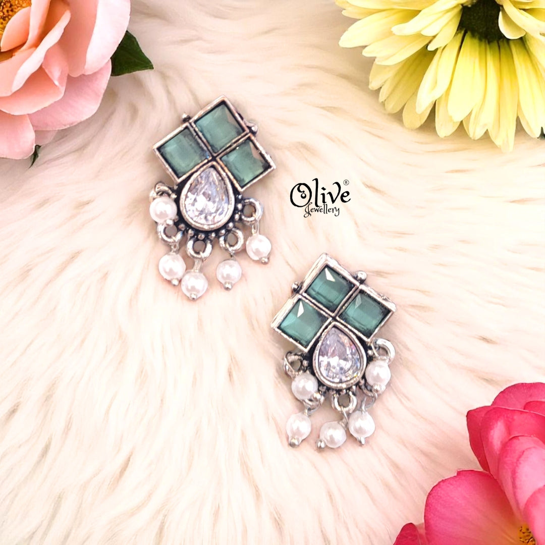 Oxidized Earrings - 433