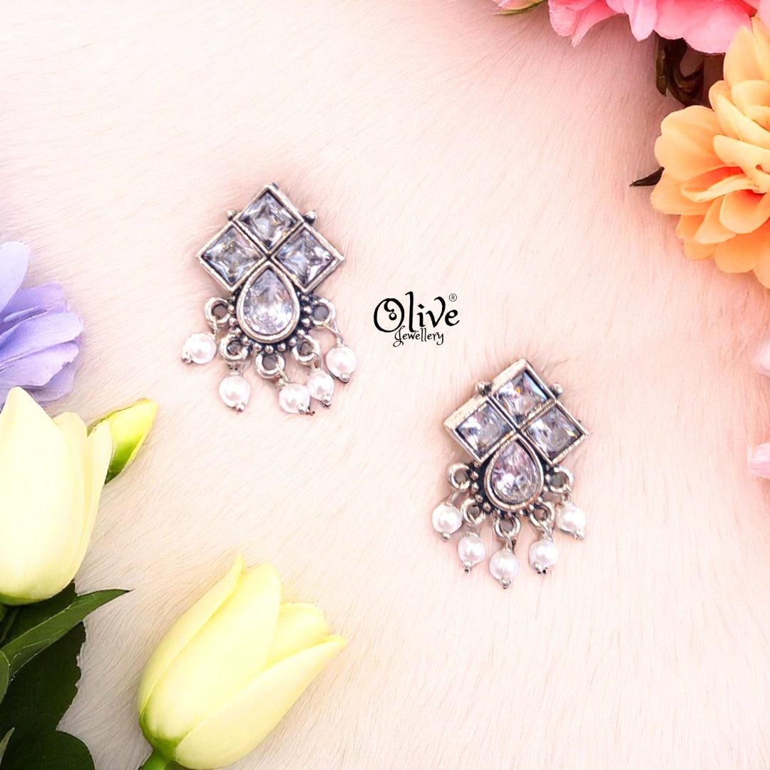 Oxidized Earrings - 433
