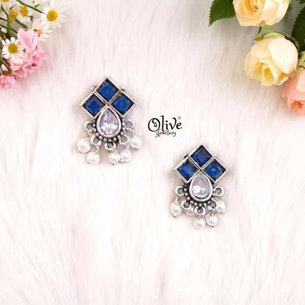 Oxidized Earrings - 433