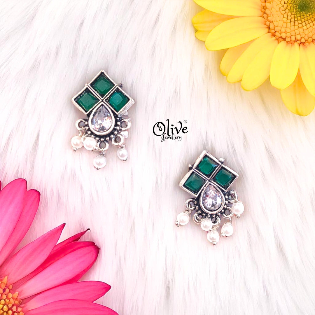 Oxidized Earrings - 433