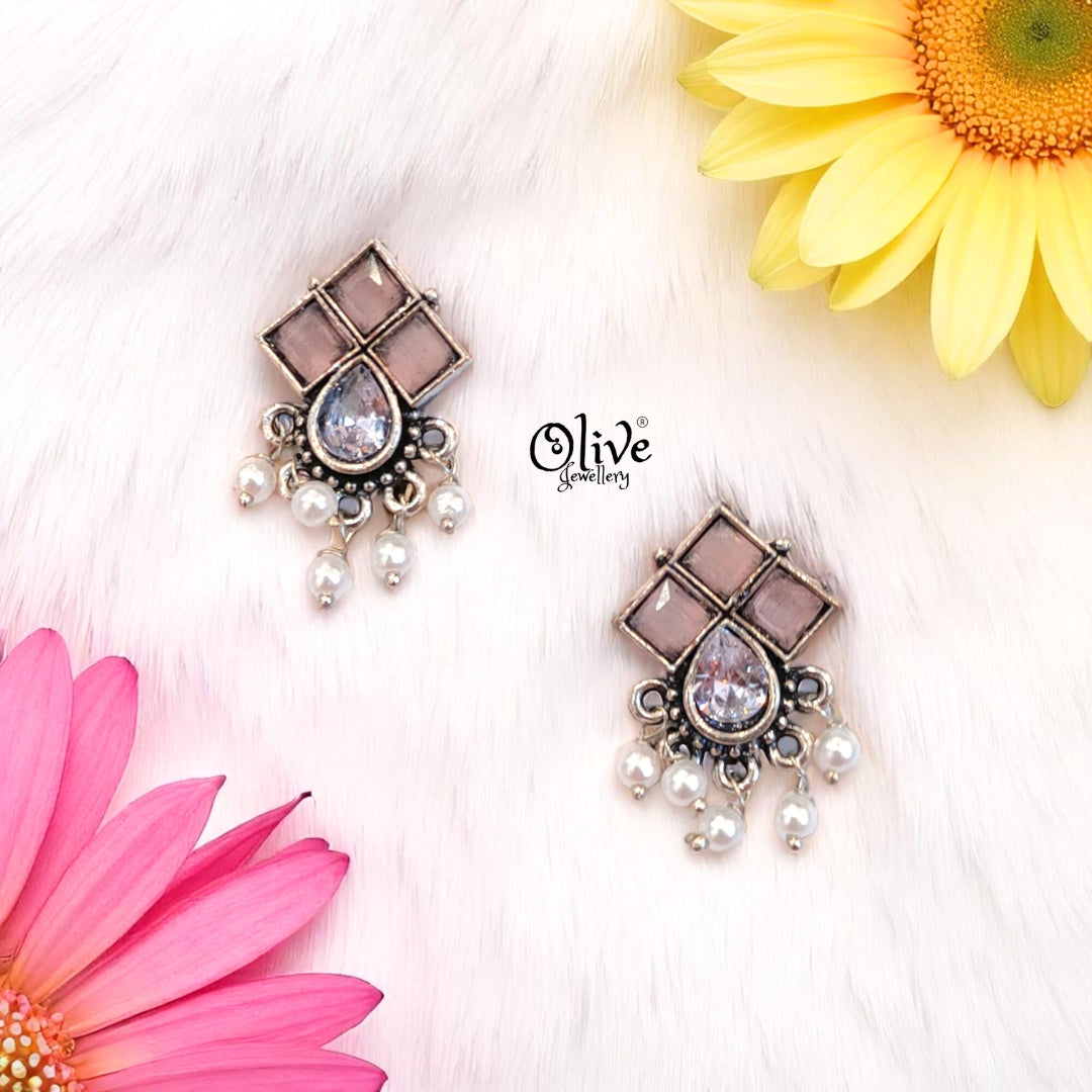 Oxidized Earrings - 433