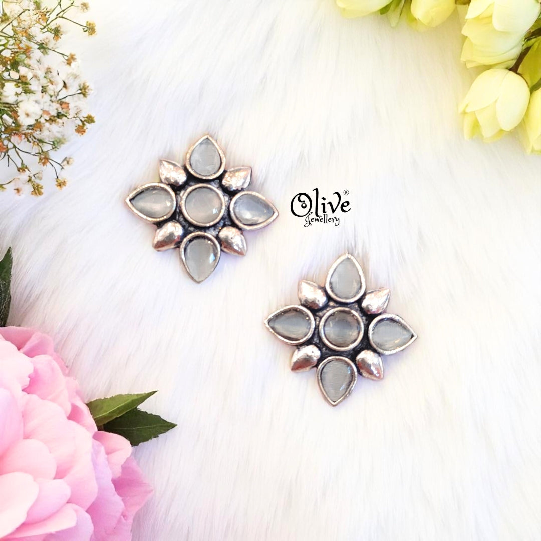 Oxidized Earrings - 465