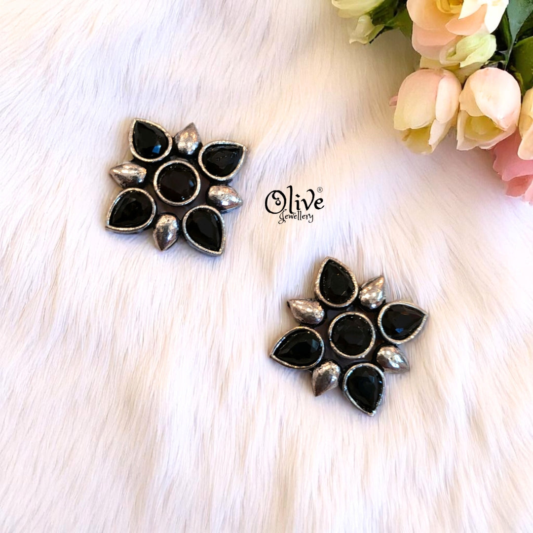 Oxidized Earrings - 465